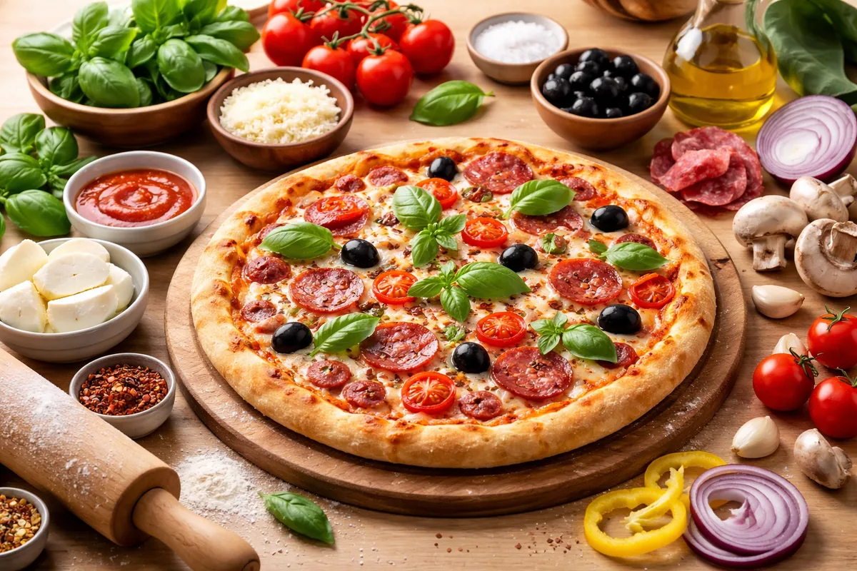 Comment réaliser une pizza maison avec des ingrédients et des recettes variées